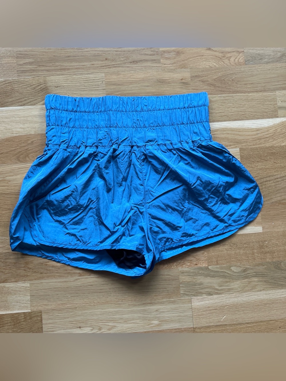 High-Waist Blue FP Movement by Free People The Way Home Short. Size L. Like new
